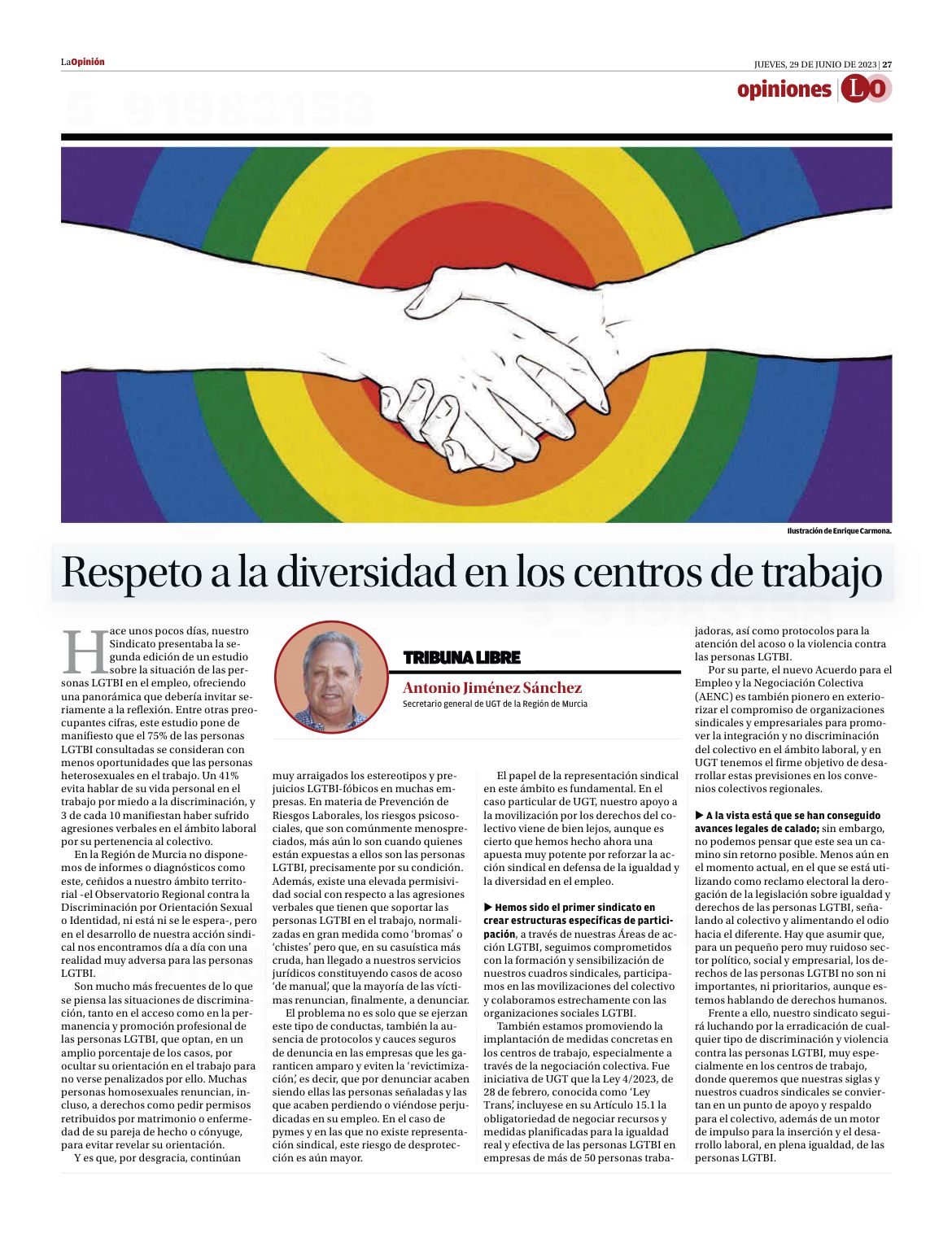 Respeto a la diversidad en los centros de trabajo - UGT Región de Murcia