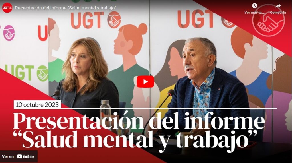 UGT pide que la salud mental sea considerada enfermedad profesional