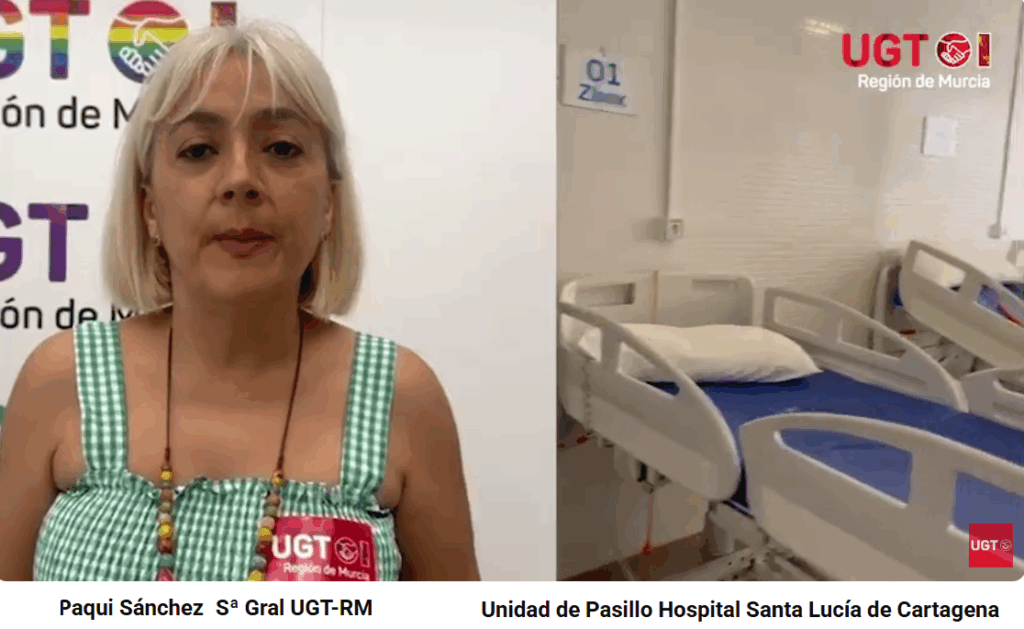 UGT califica como “un horror y una ocurrencia” que se pretenda abrir una “Unidad de Pasillo” en el Hospital Santa Lucía de Cartagena