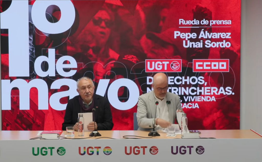 CC OO y UGT centrarán las reivindicaciones del Primero de Mayo en la vivienda y el rechazo a la guerra