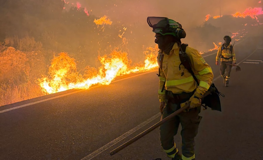 UGT reclama reforzar la prevención y los recursos de los bomberos forestales y expresa su pesar por el incendio de Almería